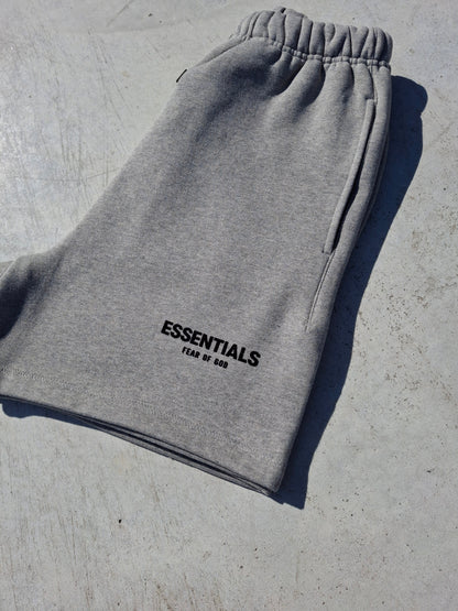 Fear of God Essentials Sweat Short 'Dark Oatmeal' (SS22) - Kick Game