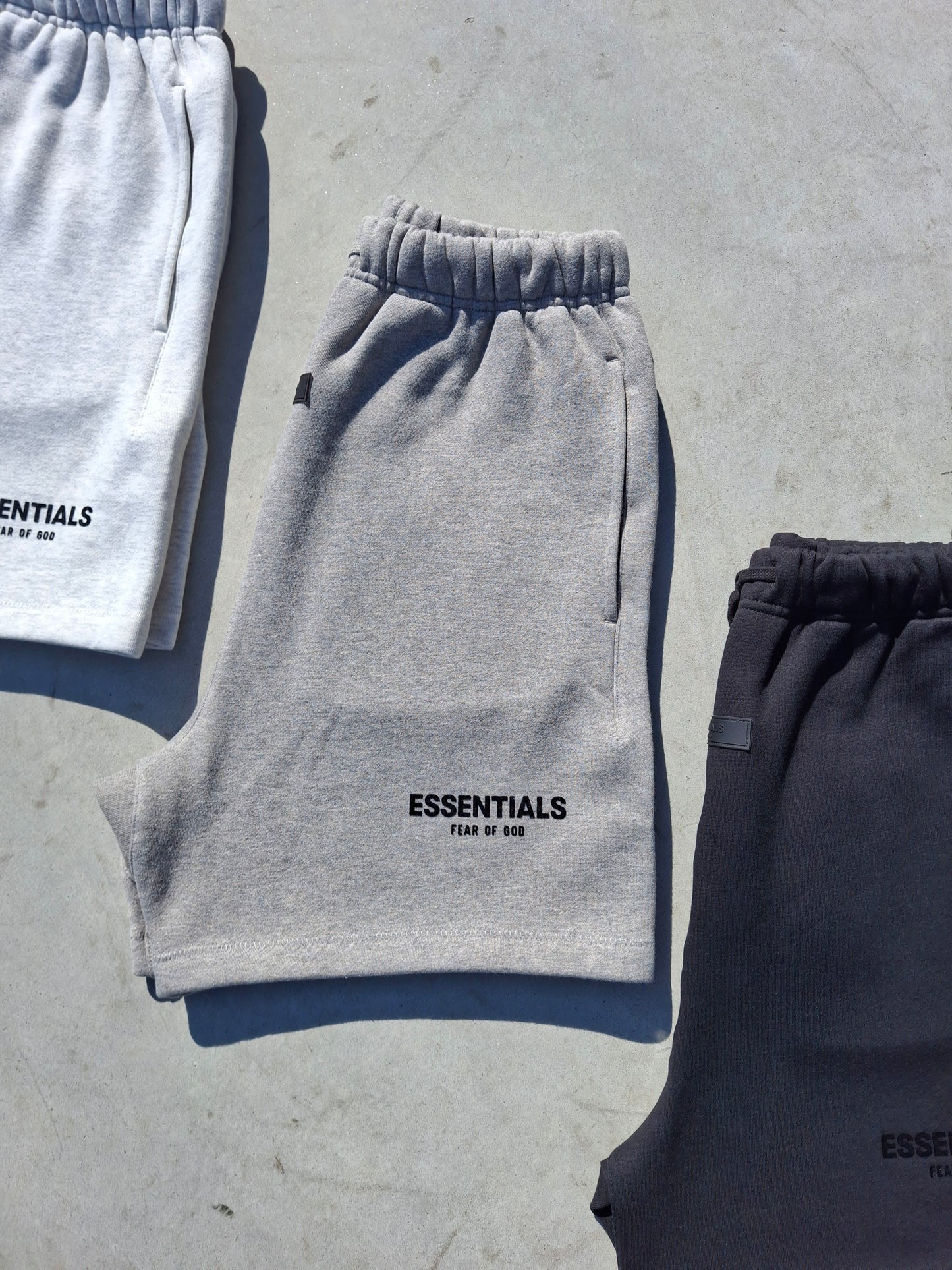 Fear of God Essentials Sweat Short 'Dark Oatmeal' (SS22) - Kick Game