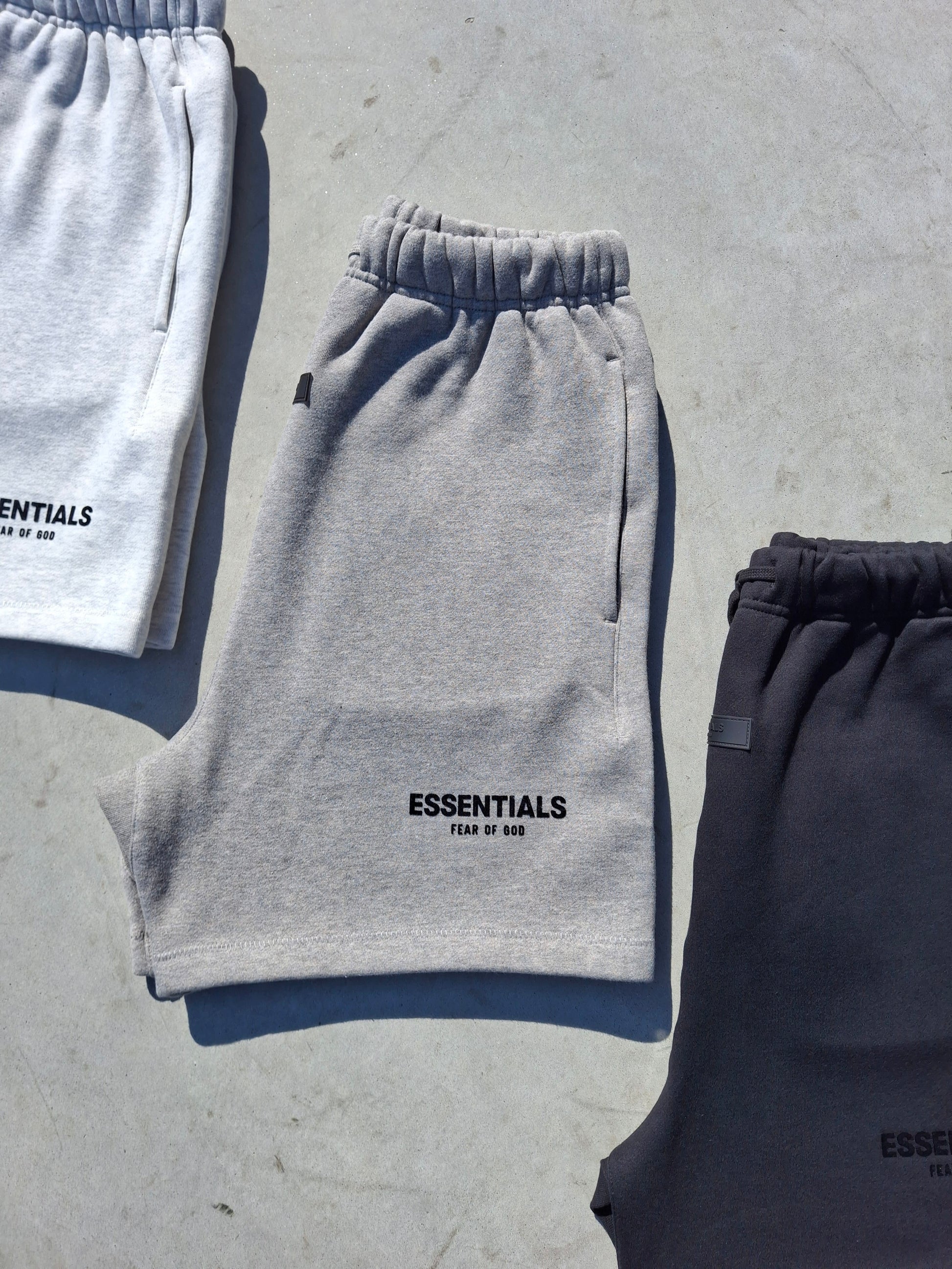 Fear of God Essentials Sweat Short 'Dark Oatmeal' (SS22) - Kick Game