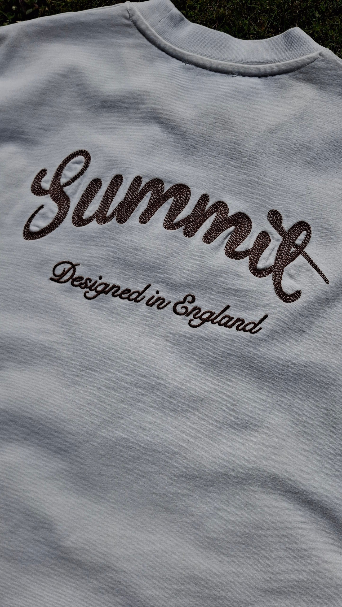 Summit Chainstitch T-Shirt 'Ecru' - Kick Game
