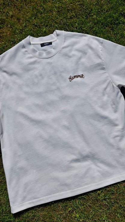 Summit Chainstitch T-Shirt 'Ecru' - Kick Game