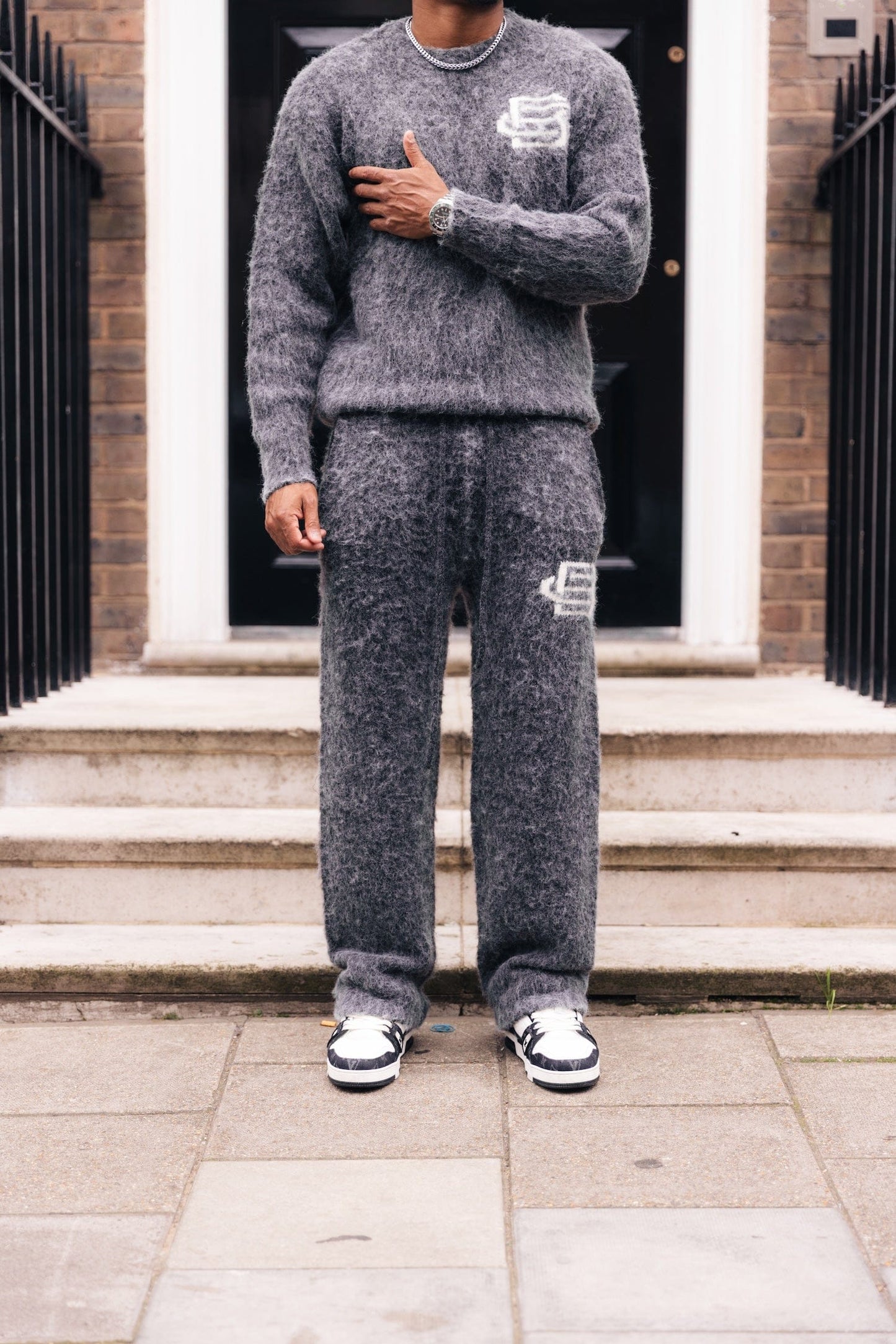 Mohair Knit BC Jogger - Charcoal - Kick Game