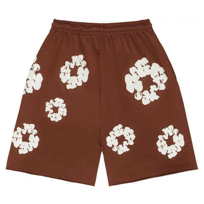 Denim Tears The Cotton Wreath Shorts 'Brown' - Kick Game