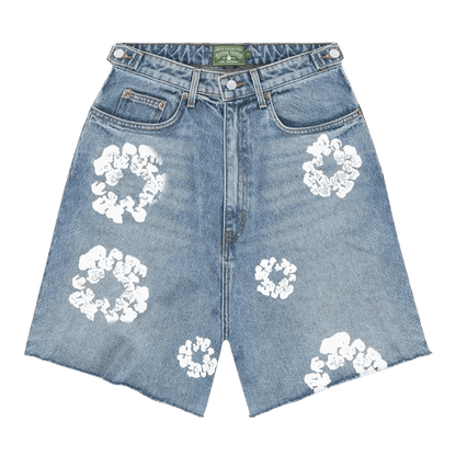 Denim Tears X Levi's Cotton Wreath Jean Shorts 'Light Wash' - Kick Game