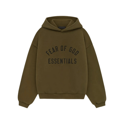 Fear of God Essentials Kids Fleece Hoodie 'Olive' - Kick Game