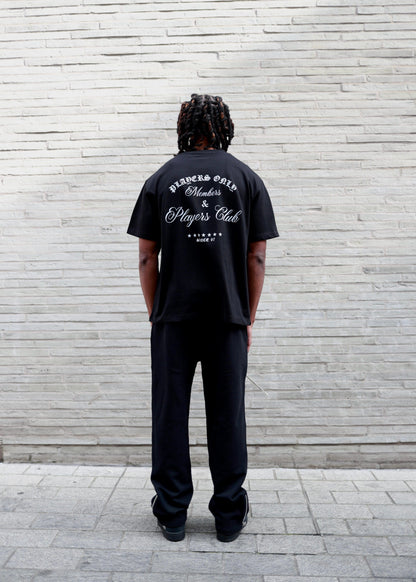 PLAYERS ONLY BLACK EMBROIDERED TEE - Kick Game