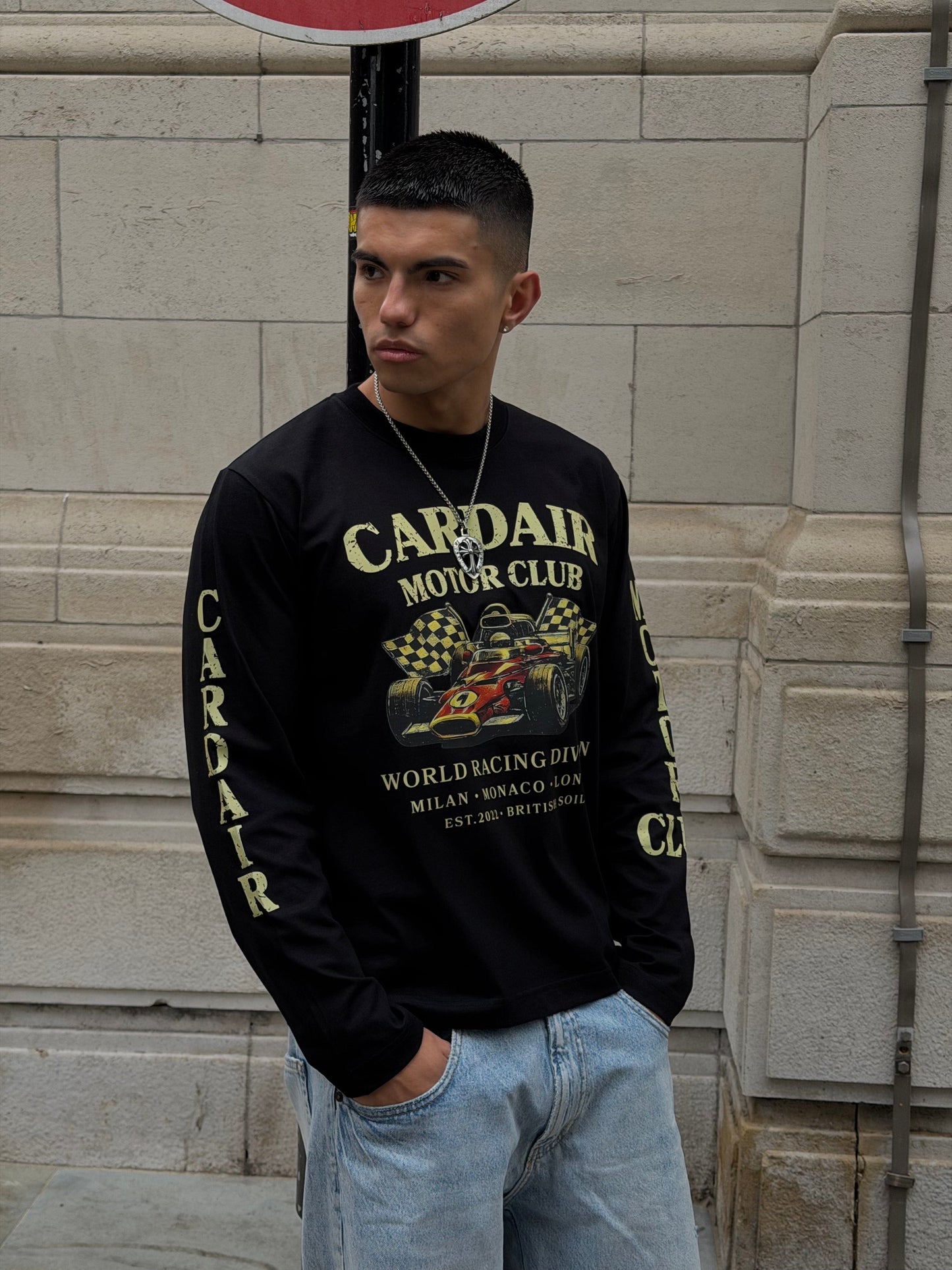 Cardair Motor Club Long Sleeve T Shirt - Black - Kick Game