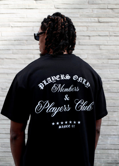 PLAYERS ONLY BLACK EMBROIDERED TEE - Kick Game