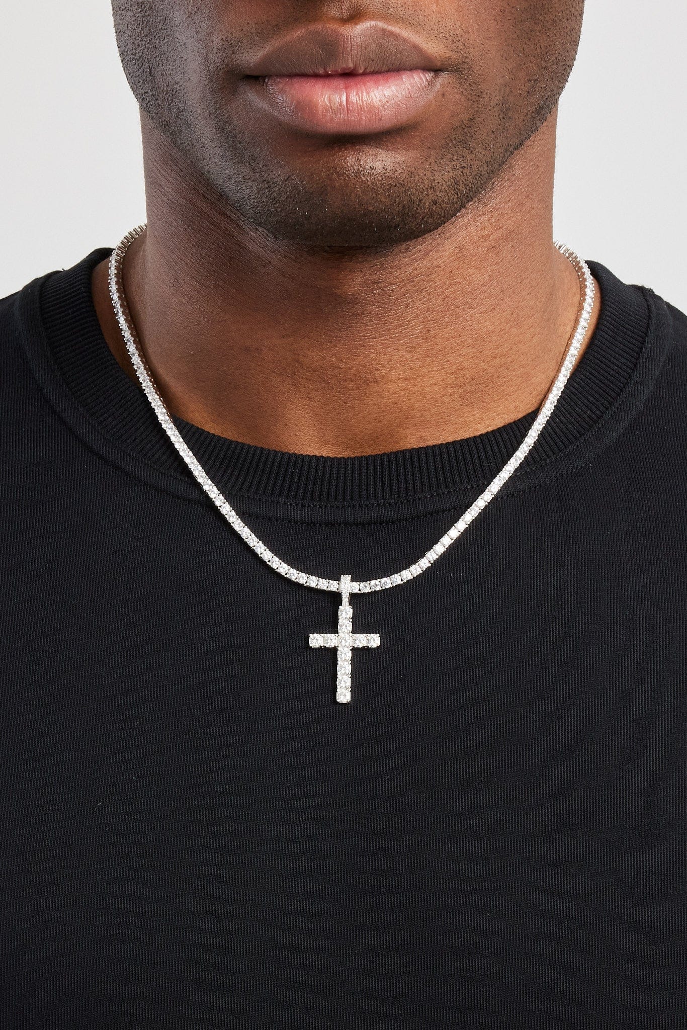 Moissanite Cross Pendant - 30mm - Kick Game