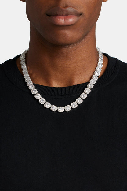 Cernucci Clustered Tennis Chain - 10mm - White - Kick Game