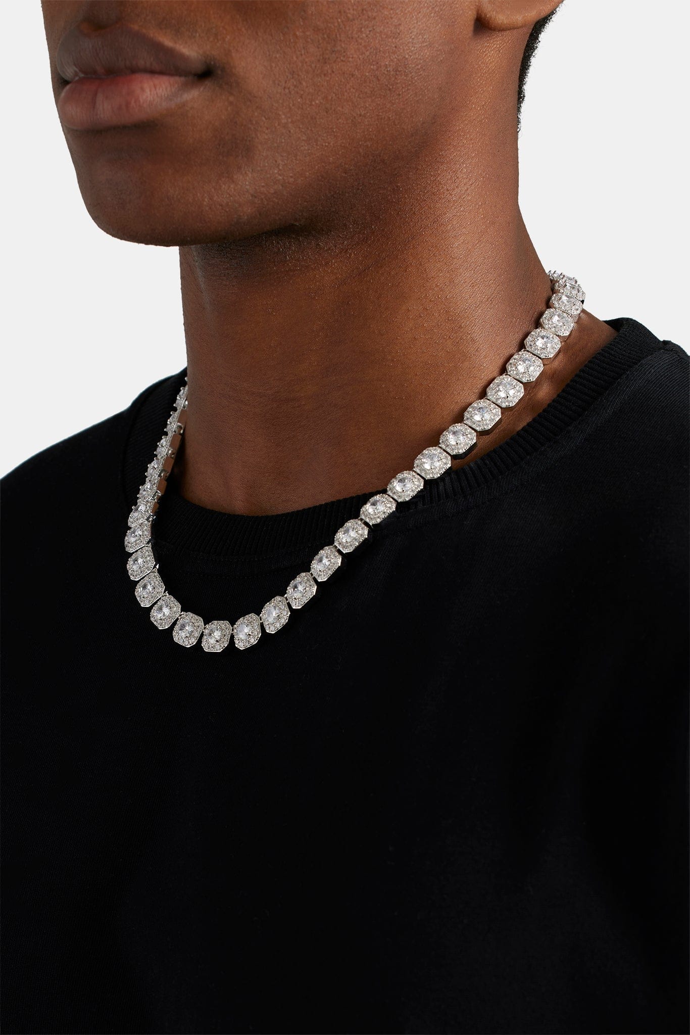 Cernucci Clustered Tennis Chain - 10mm - White - Kick Game