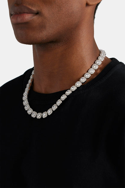 Cernucci Clustered Tennis Chain - 10mm - White - Kick Game