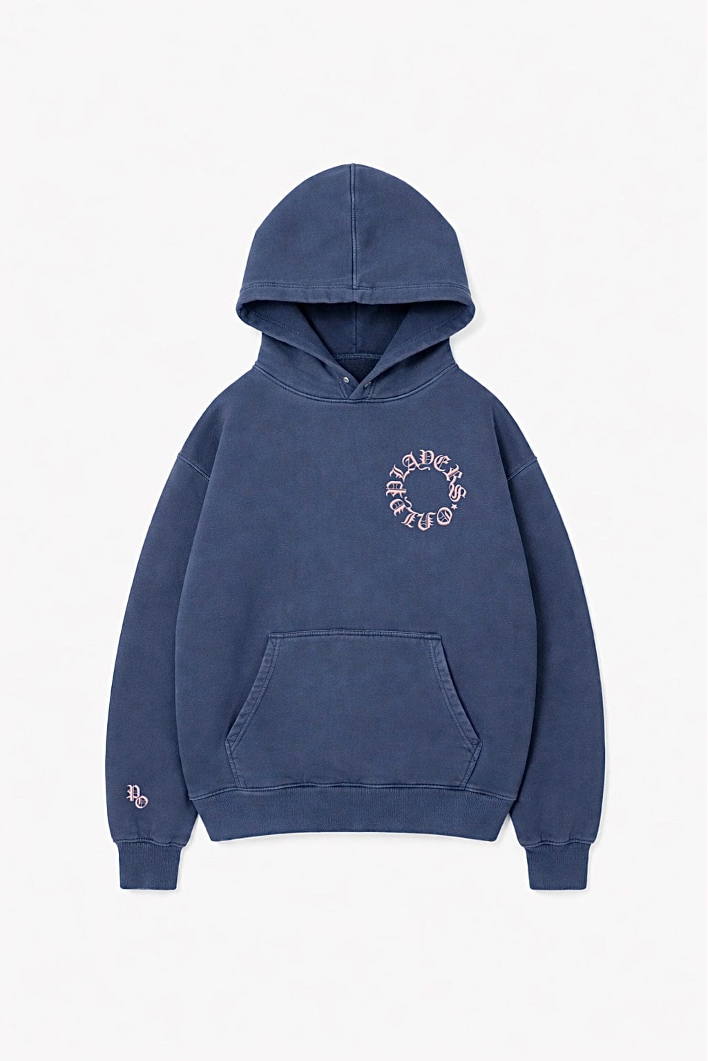 PLAYERS ONLY WASHED NAVY EMBROIDERED HOODIE - Kick Game