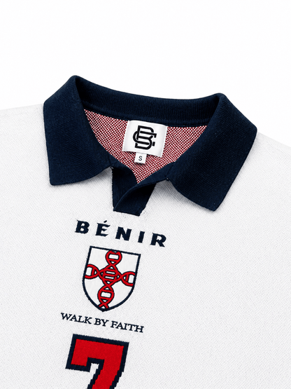 98 Becks inspired knit Jersey - White - Kick Game
