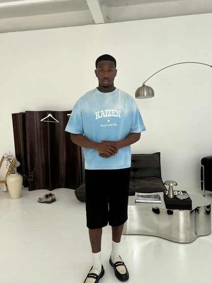 KAIZEN MARKET SUNFADED TEE BLUE - Kick Game