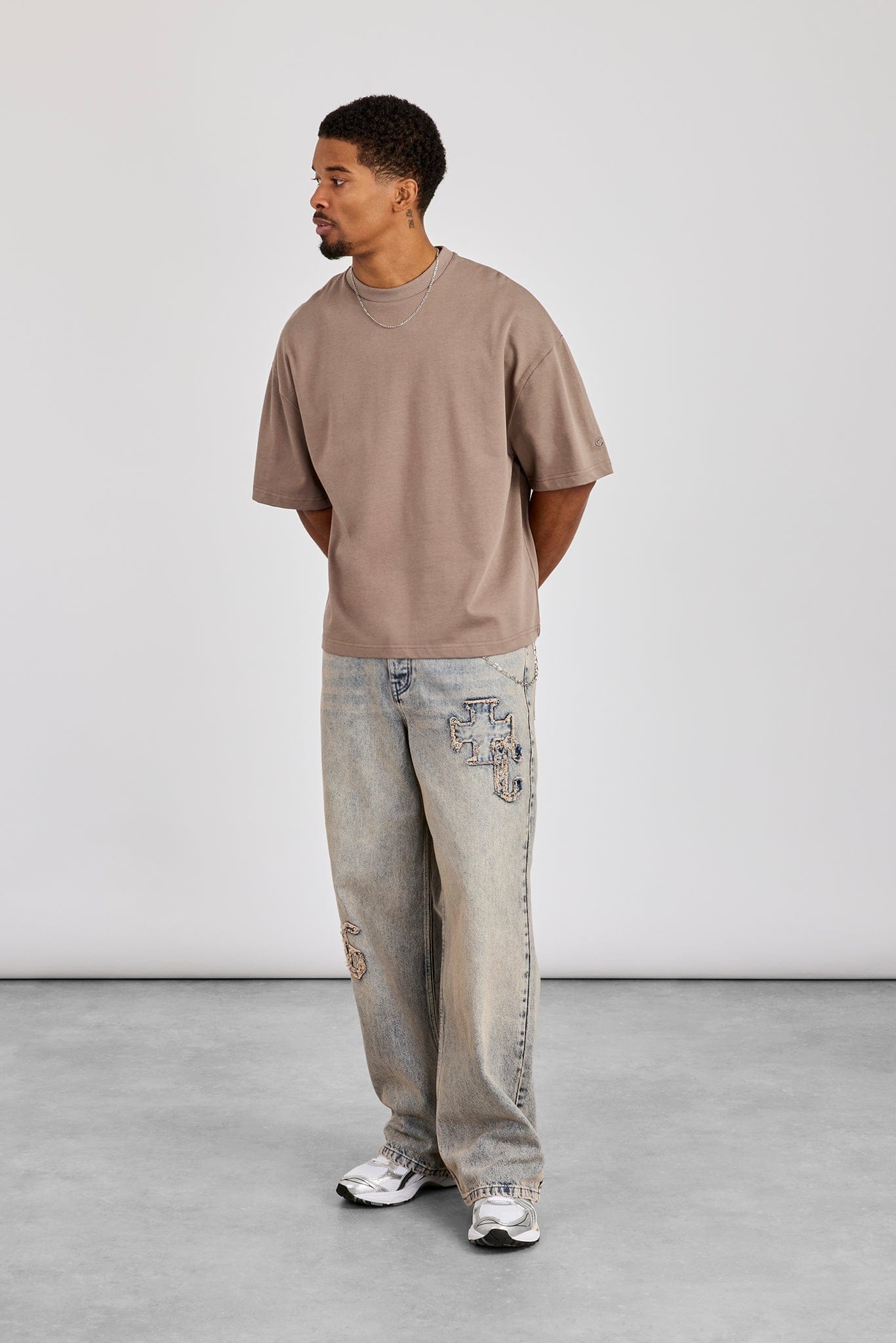 Cernucci Baggy Applique Jean - Antique Wash - Kick Game