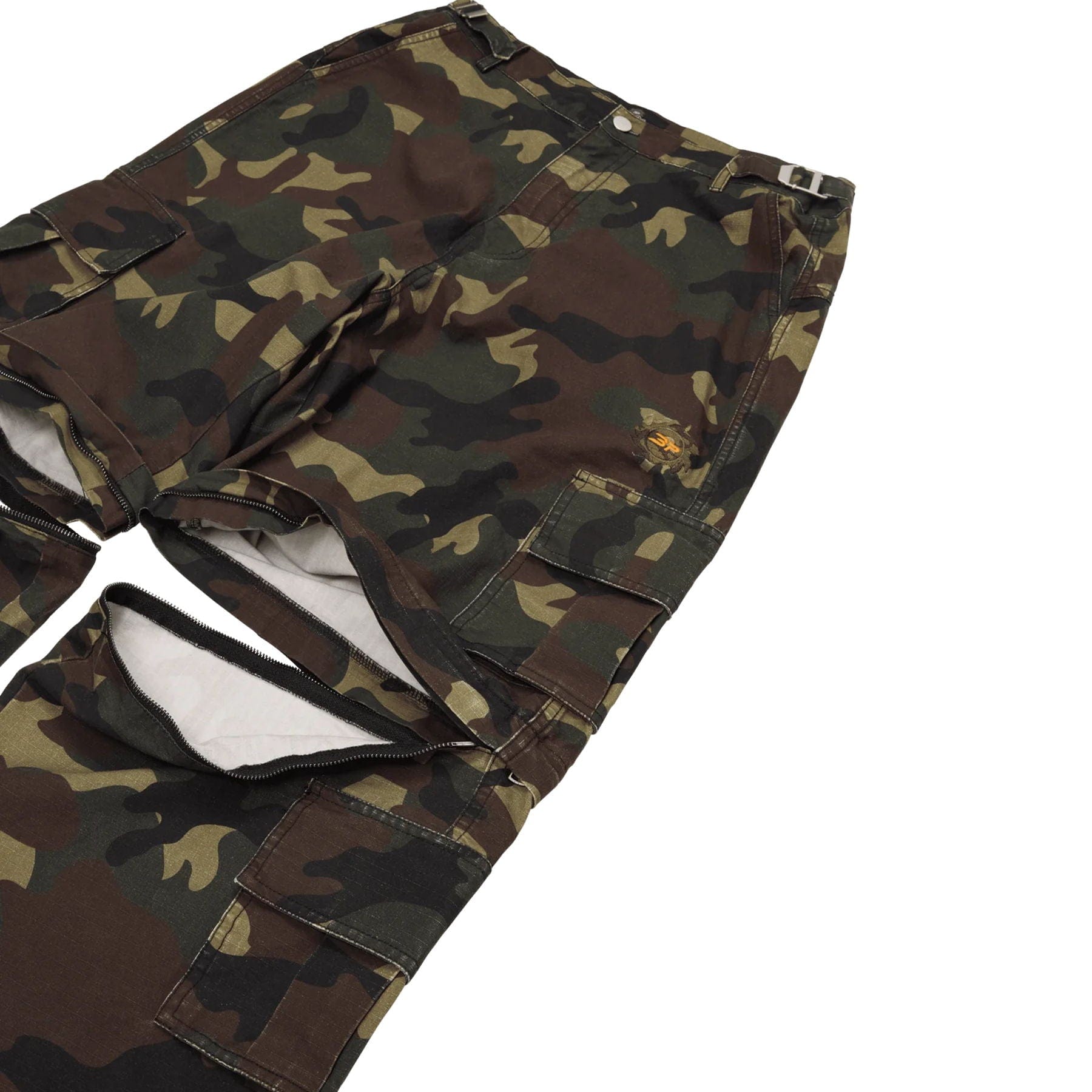Broken Planet 2-In-1 Camo Cargo Pants/Shorts 'Camo Green' - Kick Game