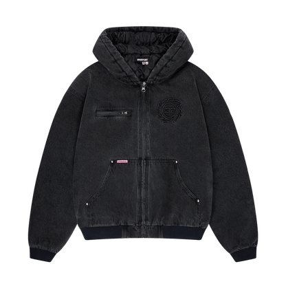 Broken Planet Denim Workwear Jacket - Washed Midnight Black - Kick Game