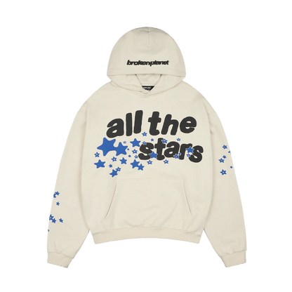 Broken Planet Hoodie 'All The Stars' - Ivory White - Kick Game