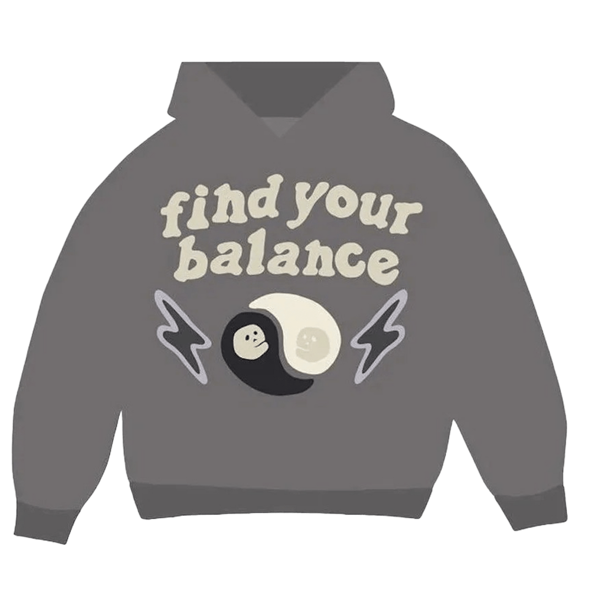 Broken Planet Market Hoodie 'Find Your Balance' - Ash Grey - CerbeShops