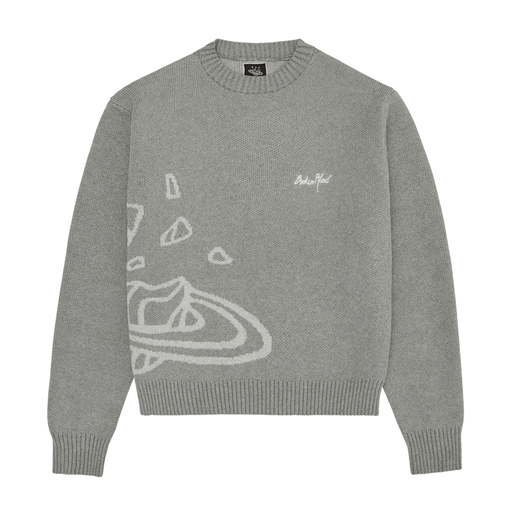 Broken Planet Market Knit Sweater 'Heather Grey' - JuzsportsShops