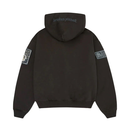 Broken Planet Market Hoodie 'Planet Repair Services' - Soot Black - Kick Game