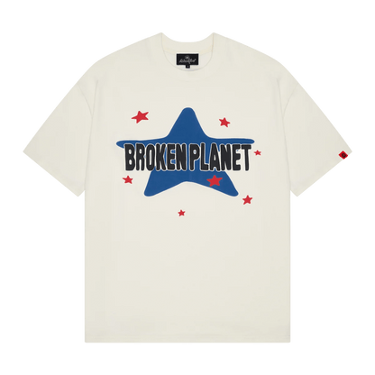 Broken Planet T-Shirt 'Star' - Vanilla White - Kick Game