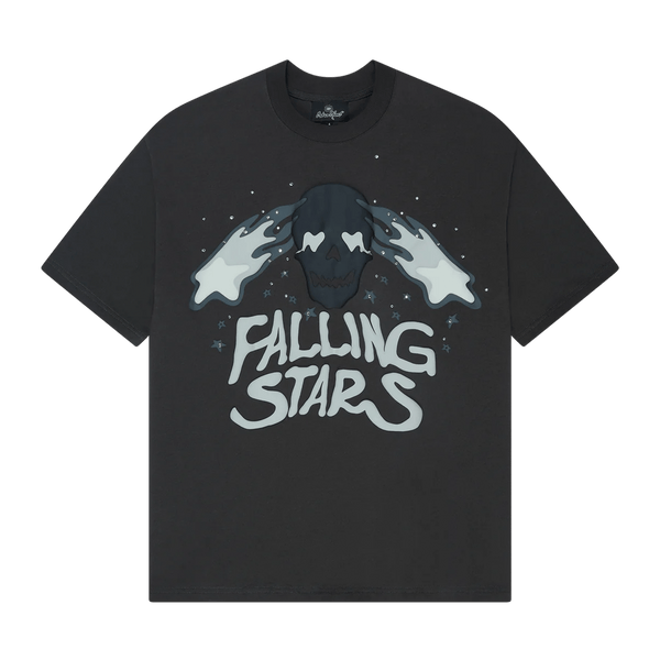 Broken Planet Market T-Shirt 'Falling Stars' - Soot Black - CerbeShops