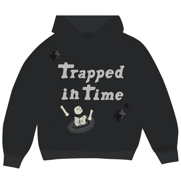 Broken Planet Market Trapped in Time Hoodie 'Soot Black' - Kick shoes