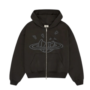Broken Planet Market Zip Up Hoodie 'Black'