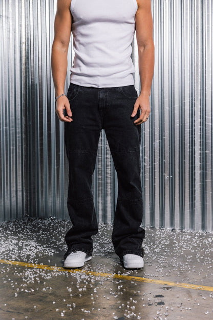 Zip Flare Denim - Blackout - Kick Game