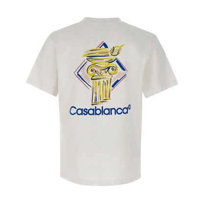 Casablanca Diamond Column T-Shirt 'White' - Kick Game