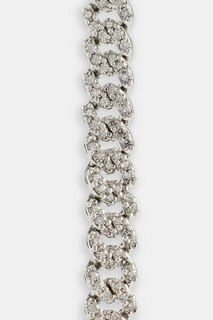 Iced Cuban Link Bracelet - 5mm - White - Kick Game