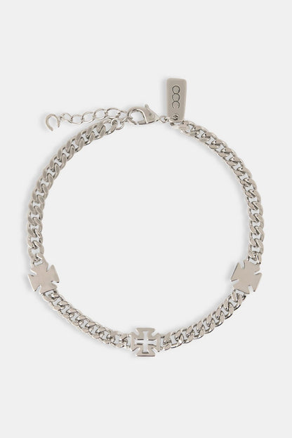 Cernucci Polished Motif & Outline Cuban Bracelet - 5mm - Kick Game