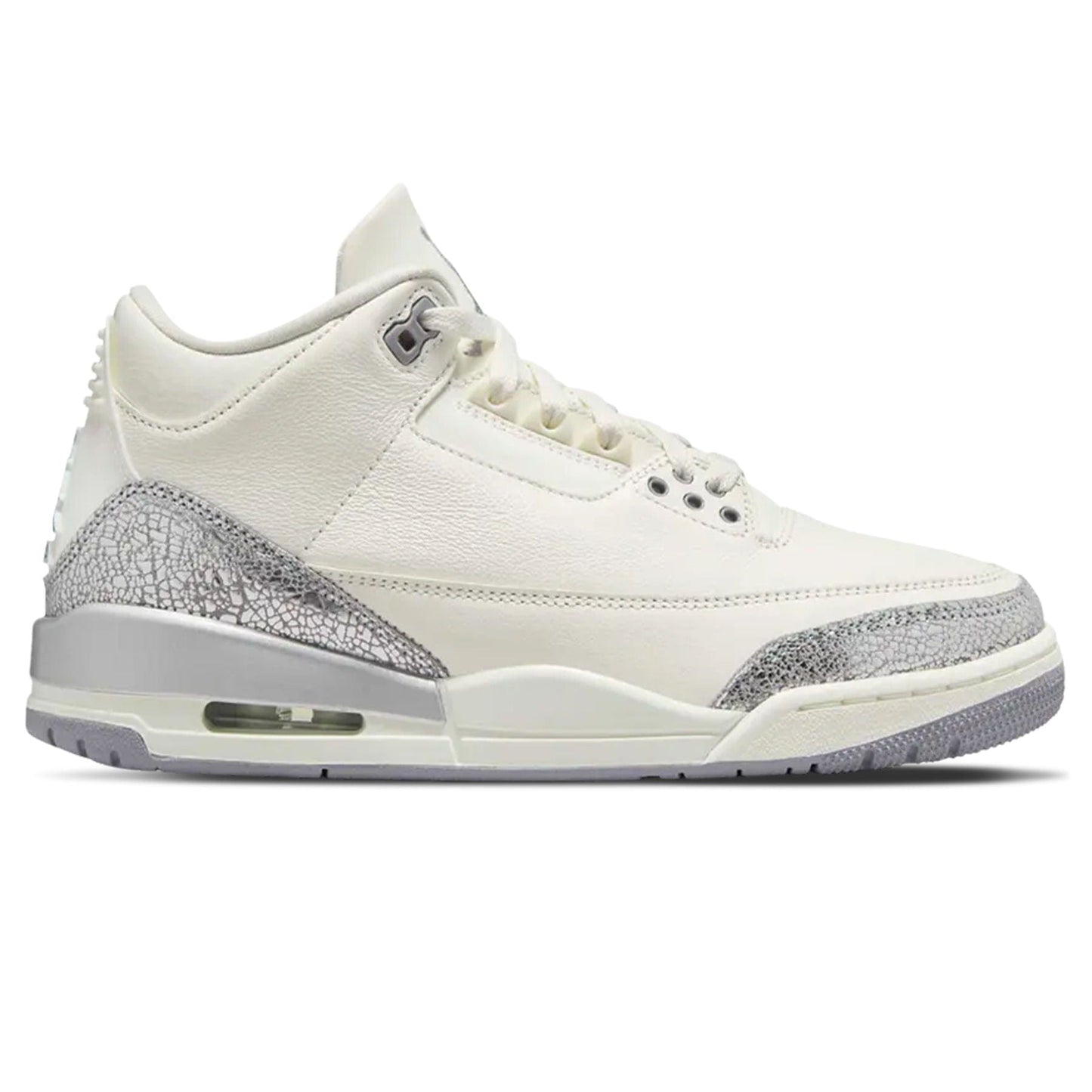 Air Jordan 3 Wmns Retro 'Sail Metallic Silver' - Kick Game