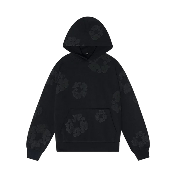 Denim Tears The Cotton Wreath Hooded Sweatshirt 'Black Monochrome' - UrlfreezeShops