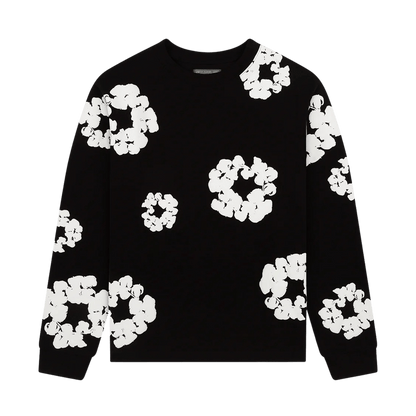 Denim Tears The Cotton Wreath Long Sleeve Tee 'Black' - Kick Game