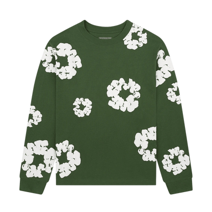 Denim Tears The Cotton Wreath Long Sleeve Tee 'Green' - Kick Game