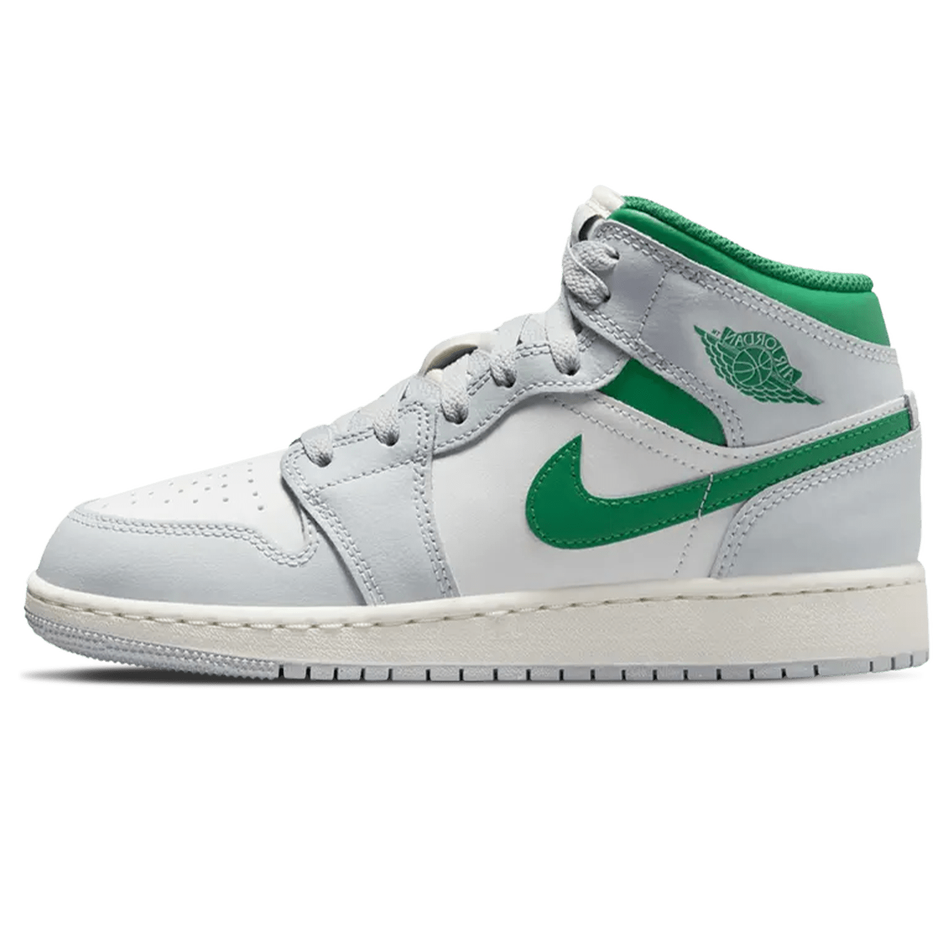 Air Jordan 1 Mid GS 'Summit White Pine Green' - Kick Game