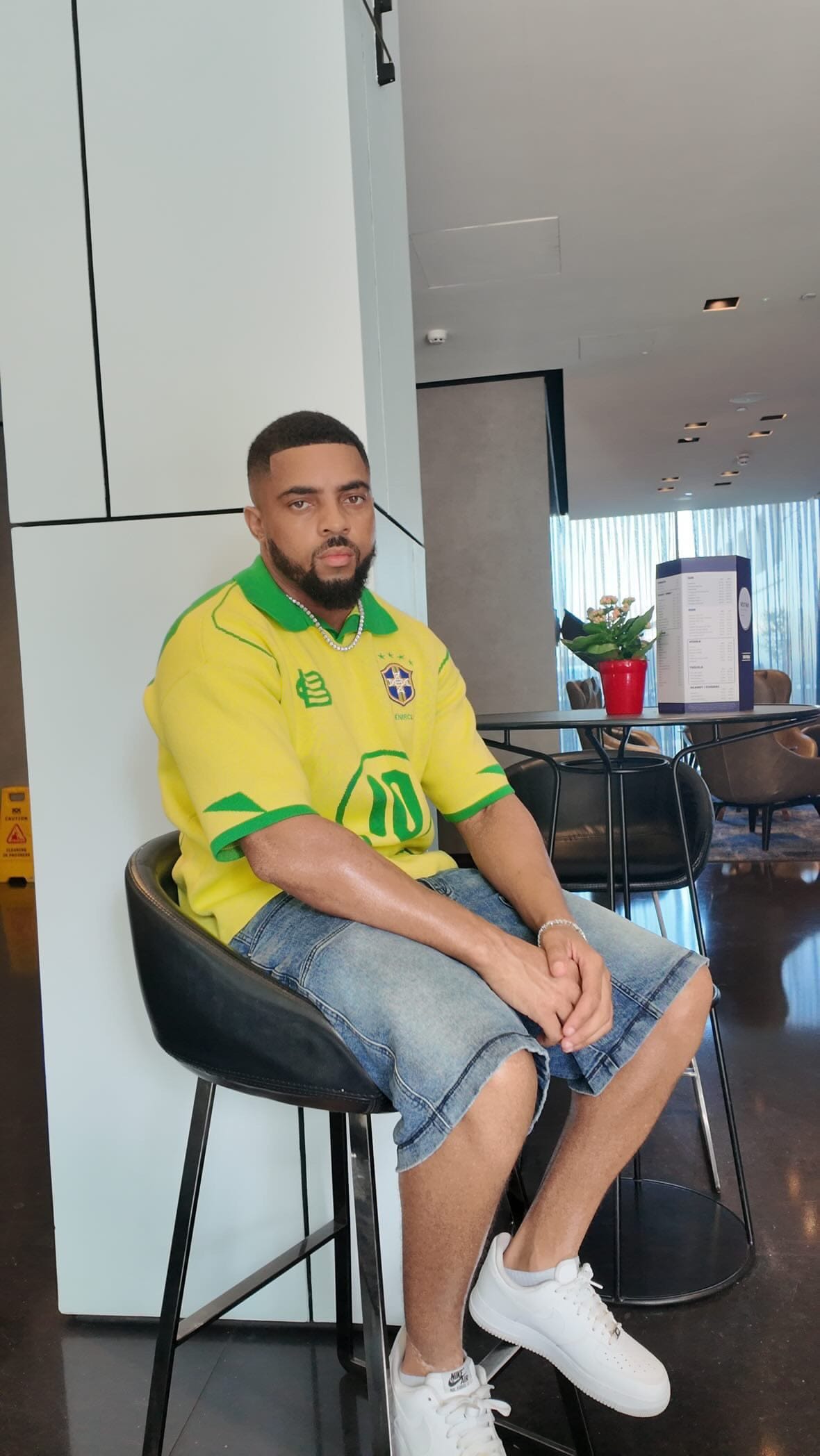 04 dinho inspired knit Jersey - Yellow - Kick Game