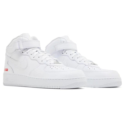 Supreme x Air Force 1 Mid 'Box Logo - Triple White' - Kick Game