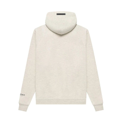 Fear of God Essentials Core Collection Pullover Hoodie 'Light Heather Oatmeal' - Kick Game