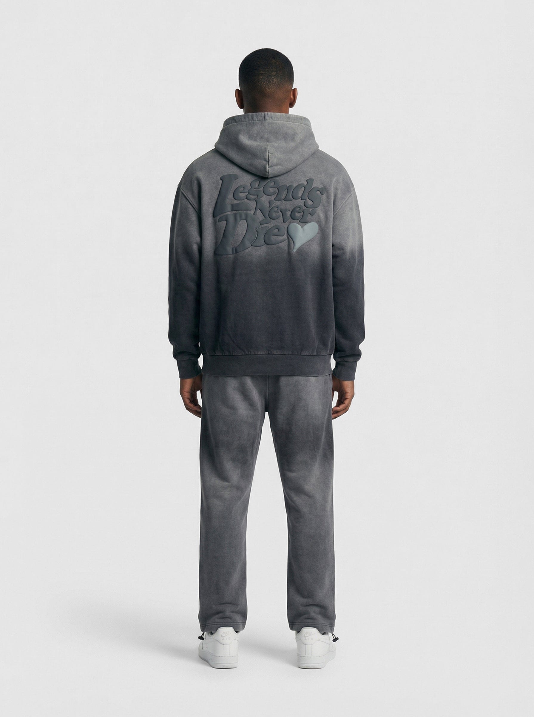 Legende Paris LND GRADIENT HOOD - CHARCOAL WASHED - Kick Game