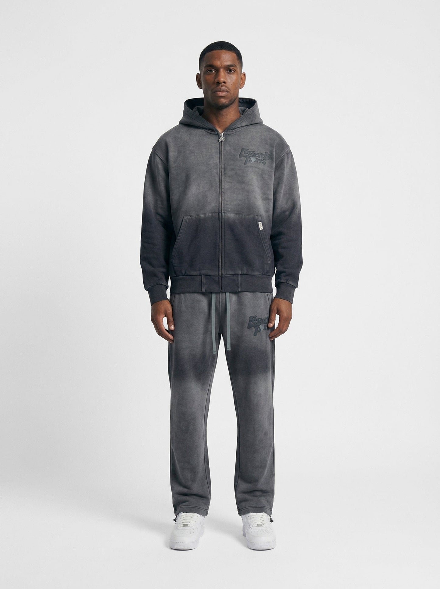 Legende Paris LND GRADIENT HOOD - CHARCOAL WASHED - Kick Game