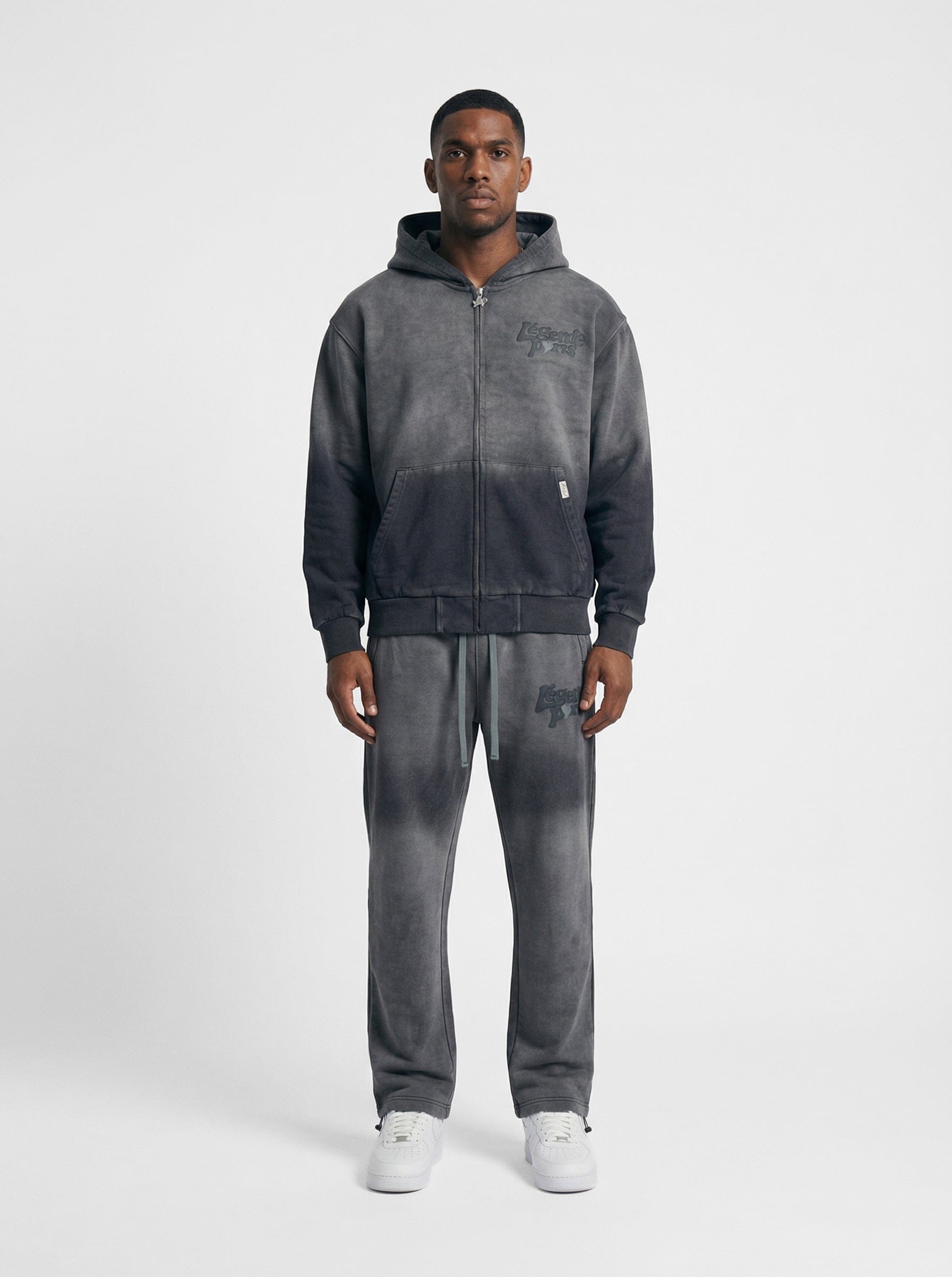 Legende Paris LND GRADIENT HOOD - CHARCOAL WASHED - Kick Game