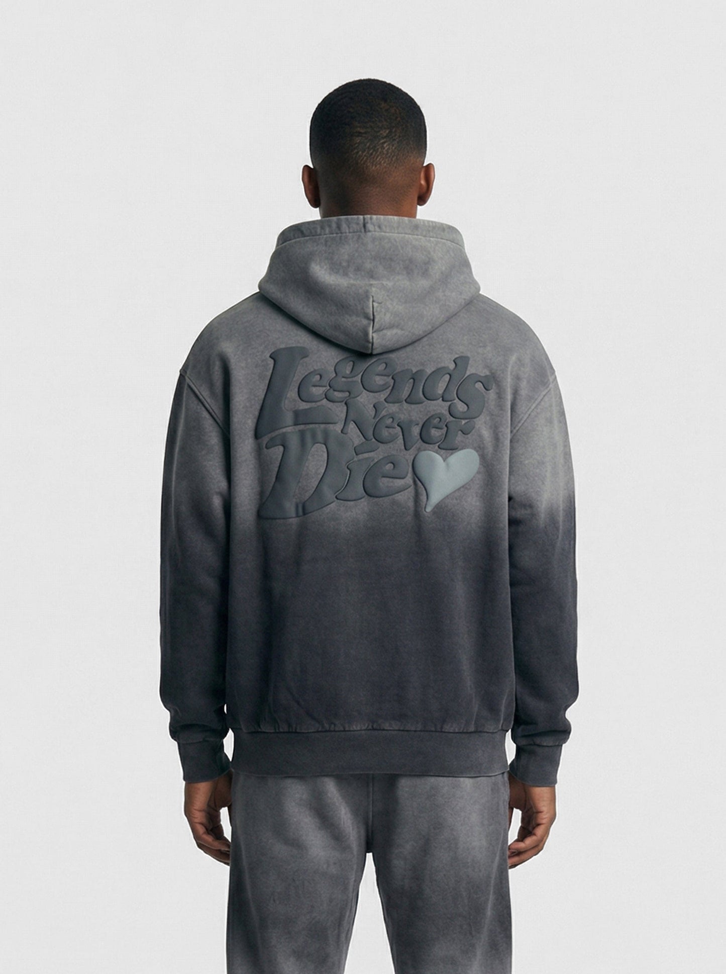 Legende Paris LND GRADIENT HOOD - CHARCOAL WASHED - Kick Game