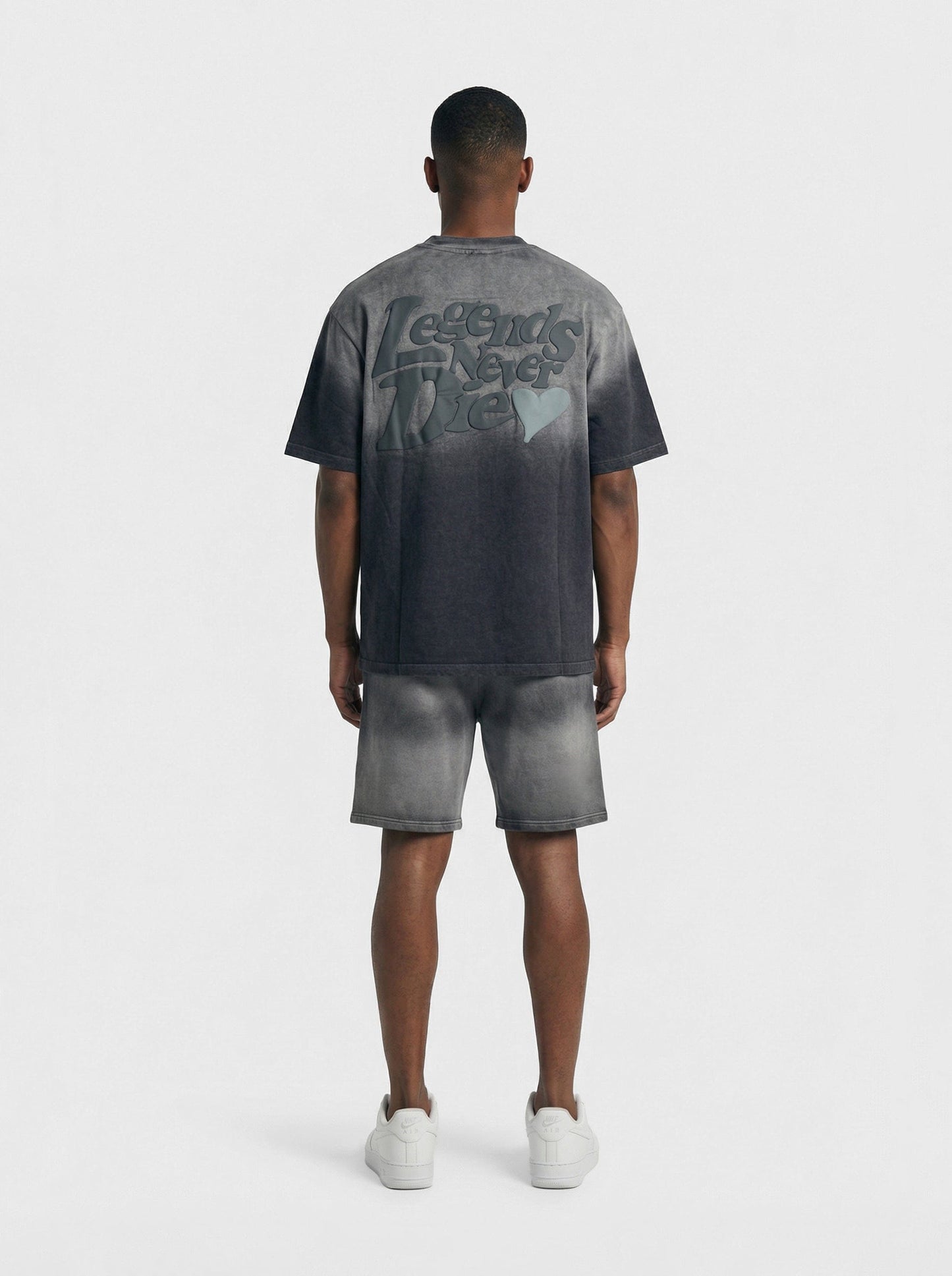 Legende Paris LND GRADIENT T-SHIRT - CHARCOAL WASHED - Kick Game