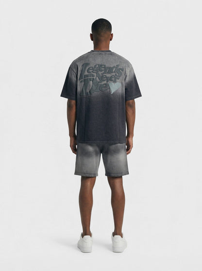 Legende Paris LND GRADIENT T-SHIRT - CHARCOAL WASHED - Kick Game