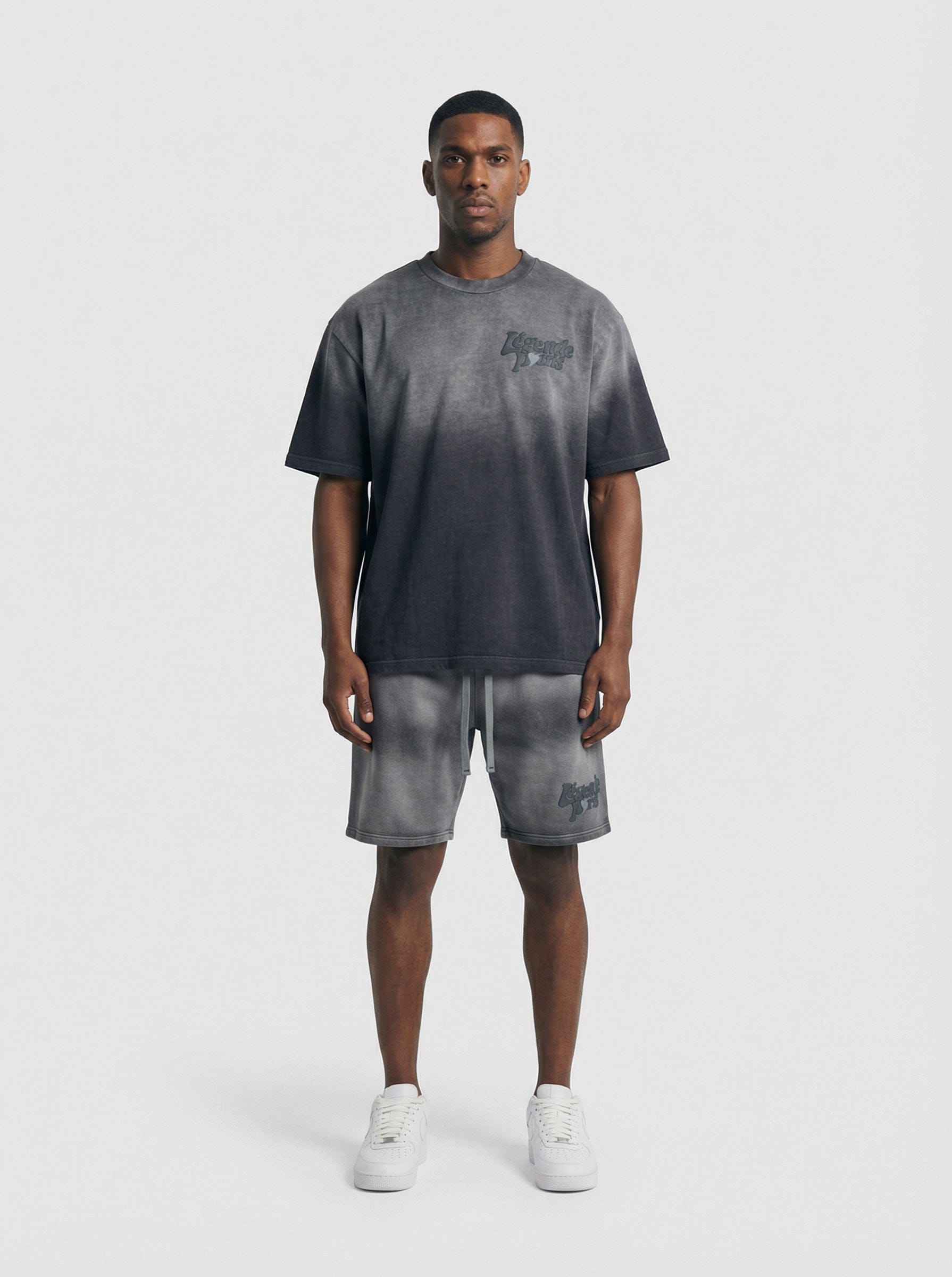Legende Paris LND GRADIENT T-SHIRT - CHARCOAL WASHED - Kick Game