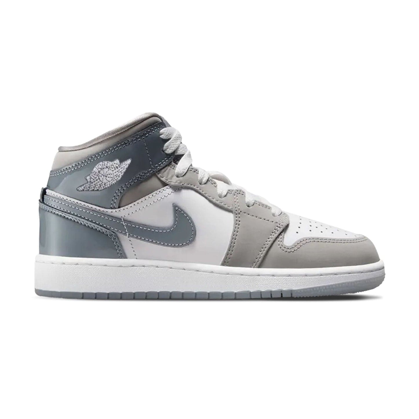 Air Jordan 1 Mid SE GS 'Patent Cool Grey' - Kick Game